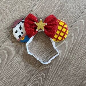 Disney Minnie Ears Headband Toy Story Red and Gold Star Sequin Hairband